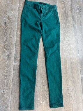 J Brand Emerald Green High-Rise Slim Jeans AZ0515